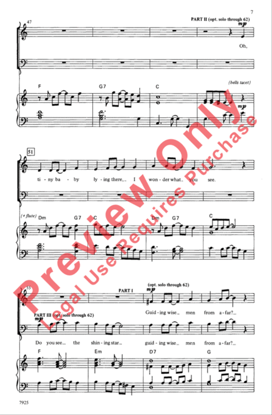 Baby's Born in Bethlehem 3-Part scores gallery preview page 7