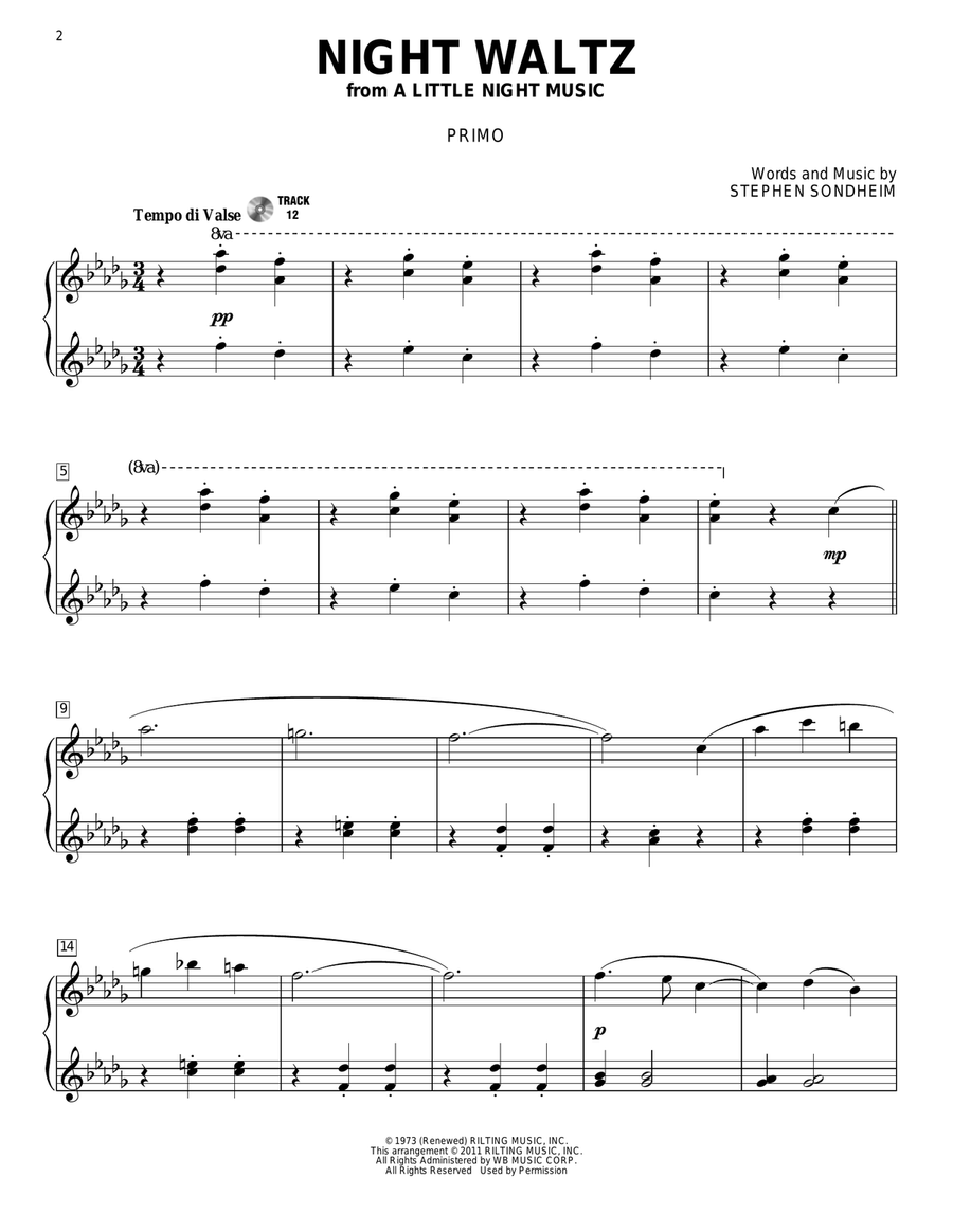 Night Waltz Night Waltz Piano Duet scores gallery preview page 2