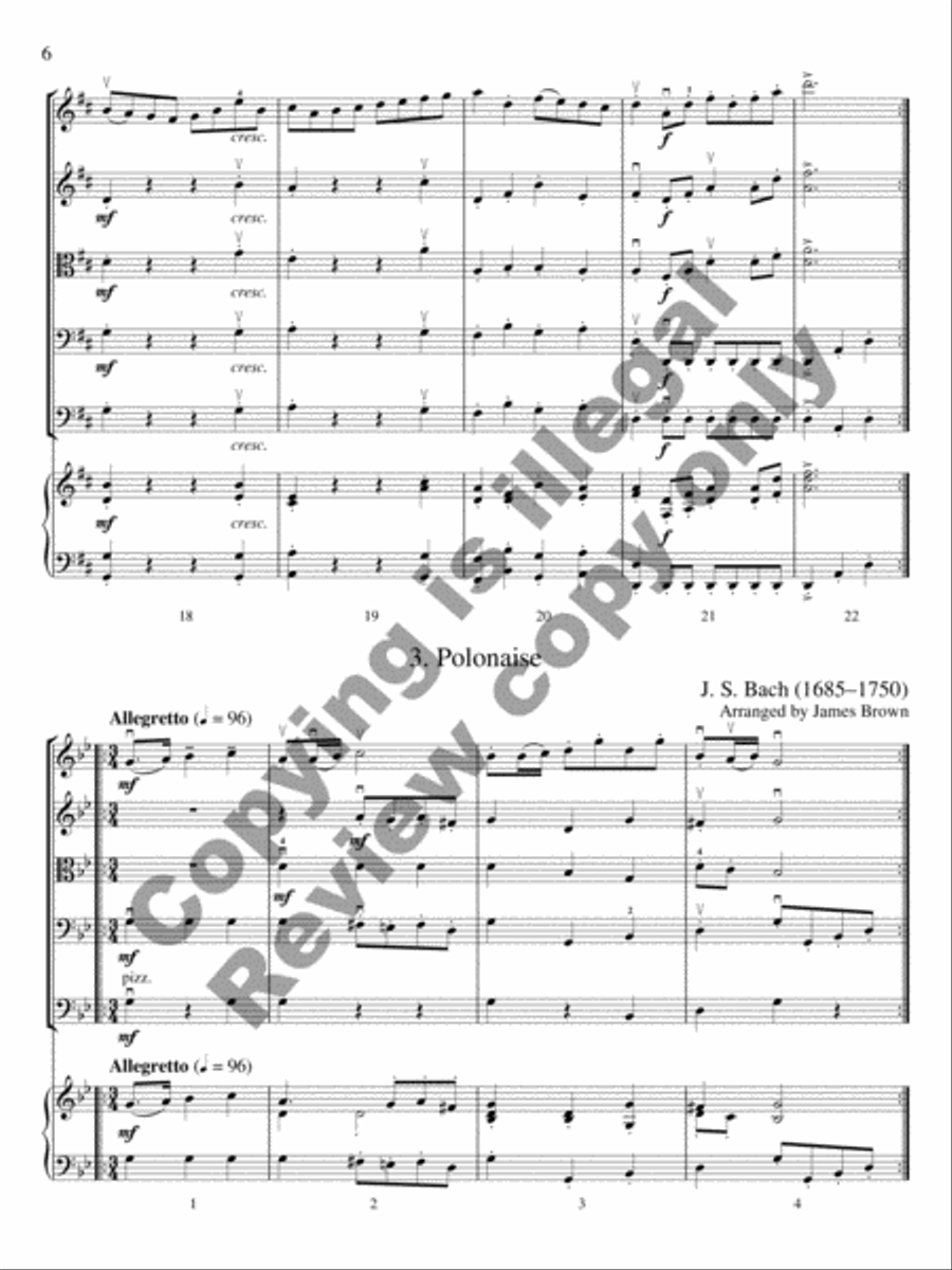 Baroque Album: Five Pieces by Various Composers String Orchestra scores gallery preview page 5