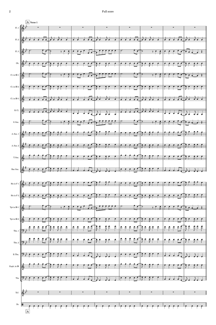 Viva La Vida Concert Band scores gallery preview page 2
