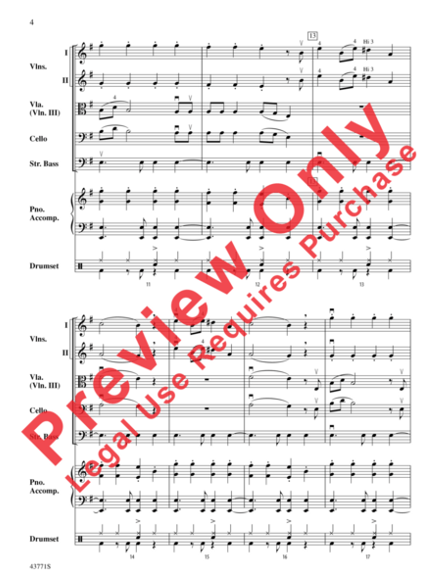 Dark Horse Dark Horse String Orchestra scores gallery preview page 5