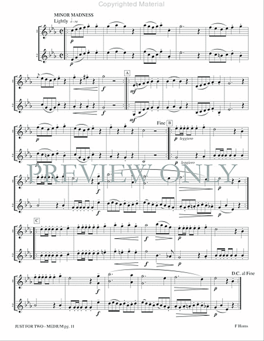 Just for Two Medium Just for Two Medium Small Ensemble scores gallery preview page 13