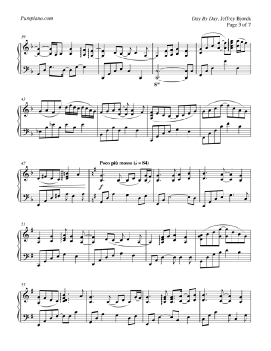 Day by Day and With Each Passing Moment Piano Solo scores gallery preview page 3