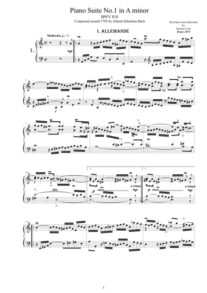 Bach - 11 Piano Suites - Complete Piano version
