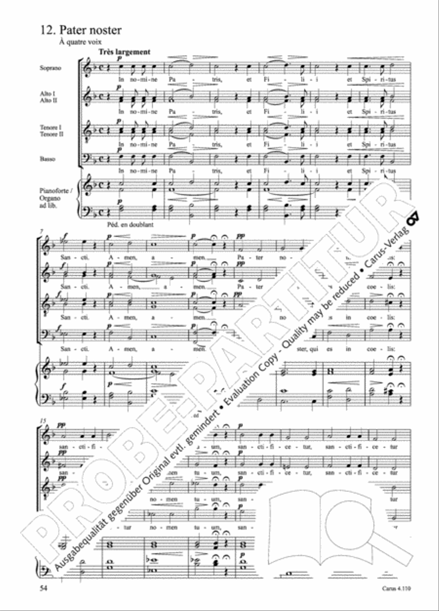 20 Latin Motets (Chants sacres latin/ 20 latein. Motetten) 4-Part scores gallery preview page 55