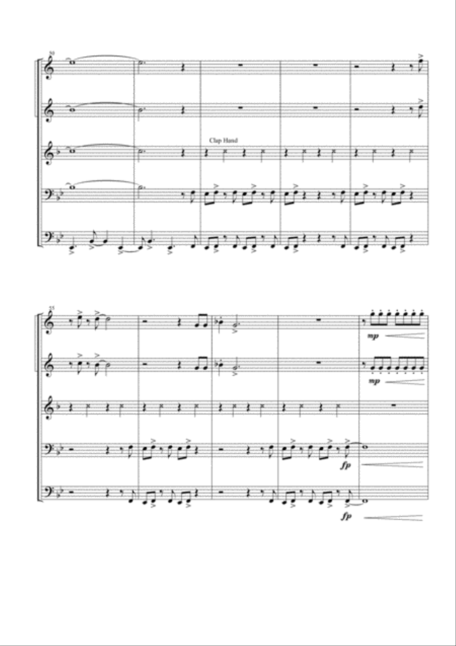 Don't Stop Me Now Brass Ensemble scores gallery preview page 6