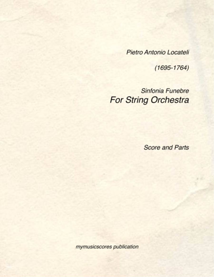 Locotelli Sinfonia Funebre for String Orchestra Full Orchestra scores gallery preview page 1