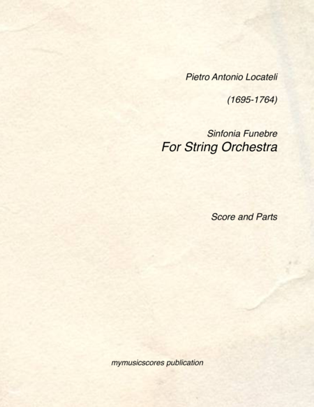 Locotelli Sinfonia Funebre for String Orchestra image number null