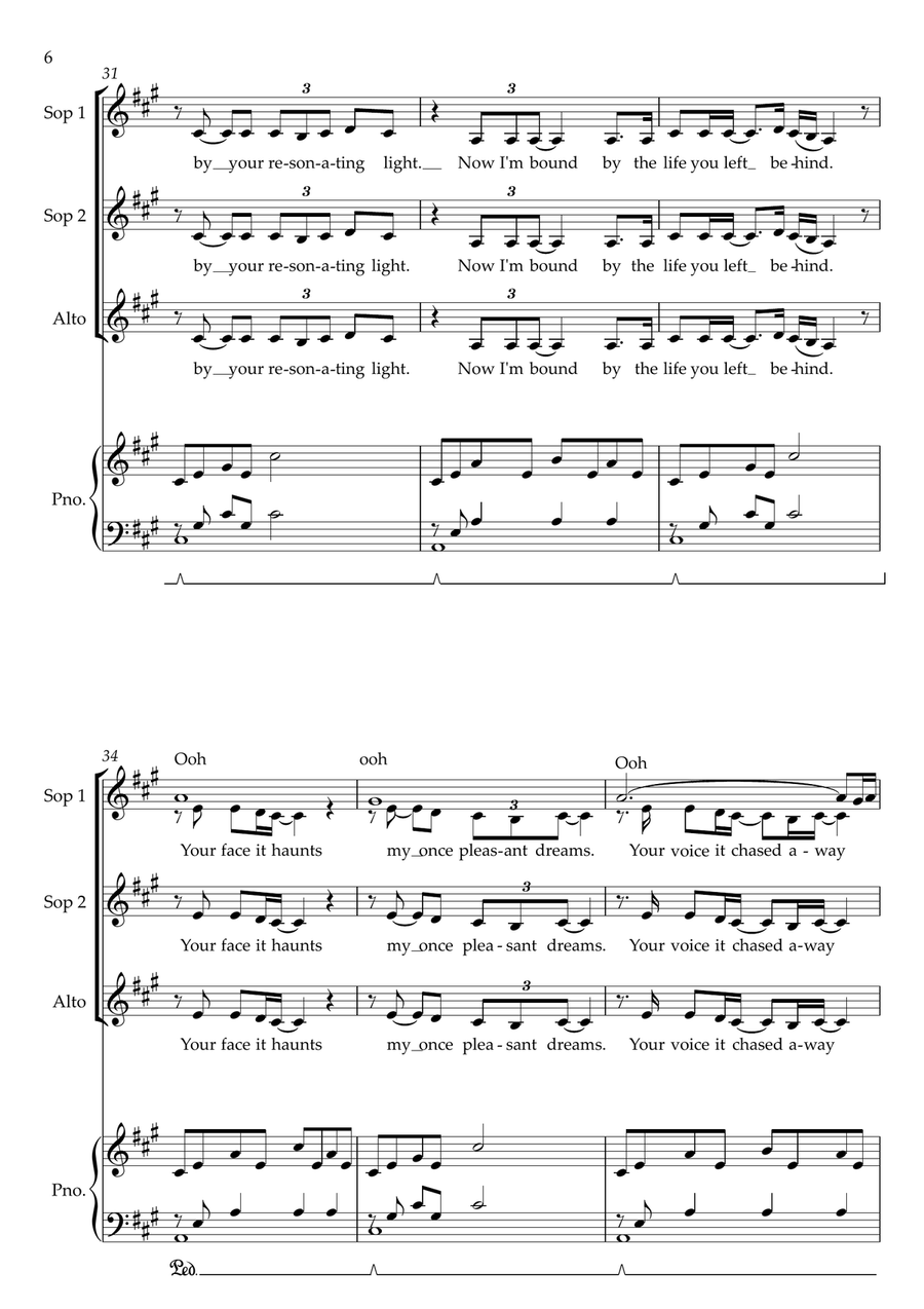 My Immortal SSA scores gallery preview page 6