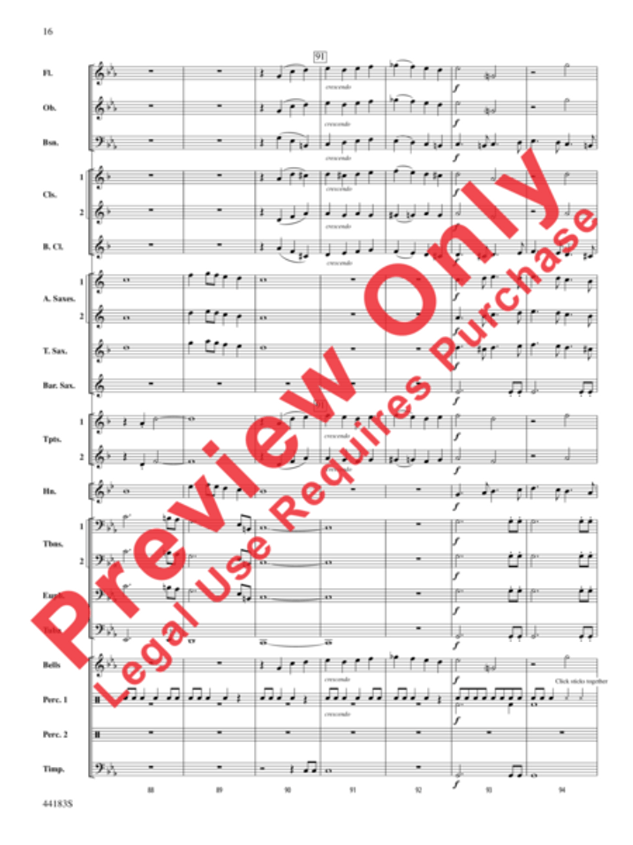 Cobra Dance Cobra Dance Concert Band scores gallery preview page 17