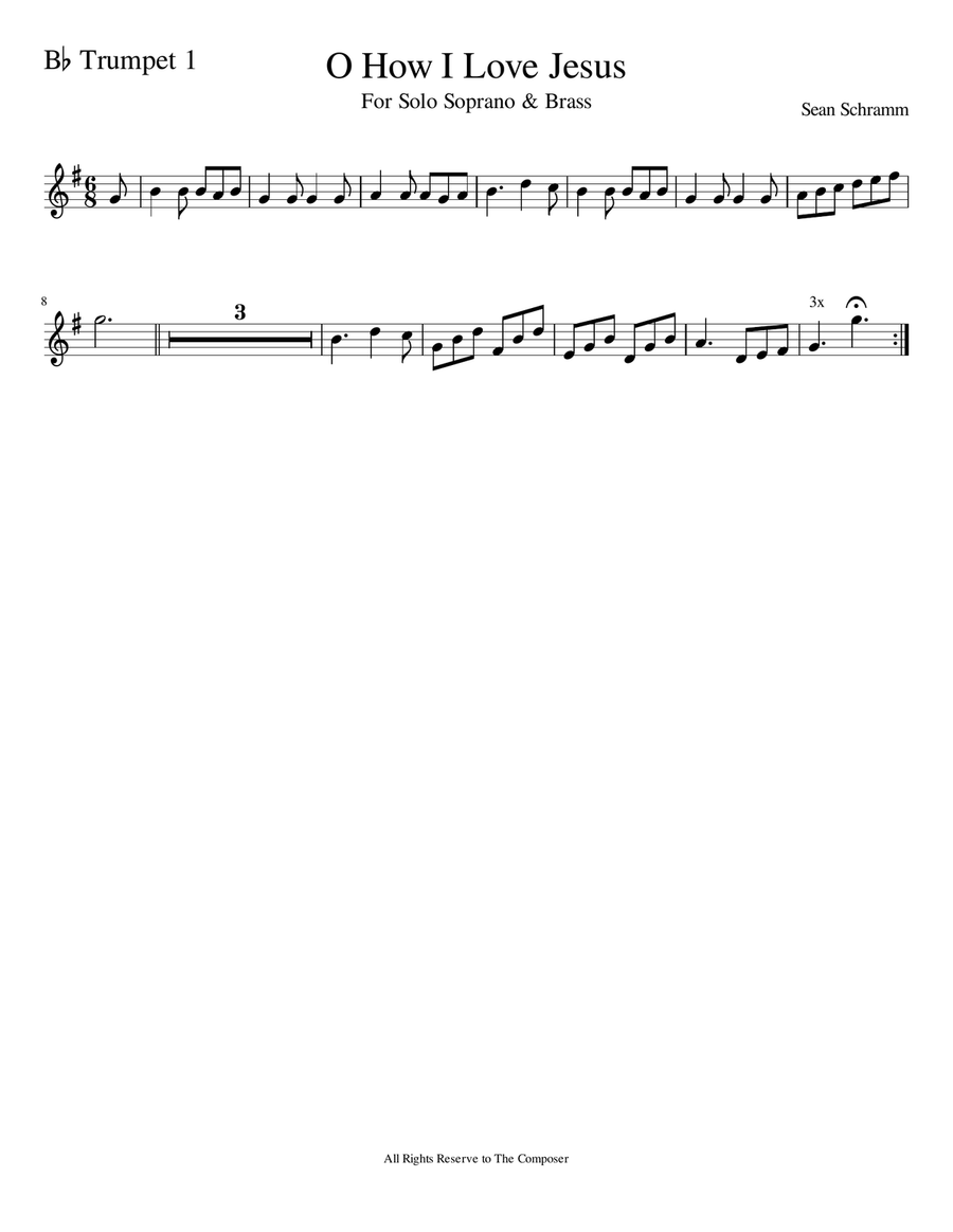 O How I Love Jesus Brass Ensemble scores gallery preview page 6