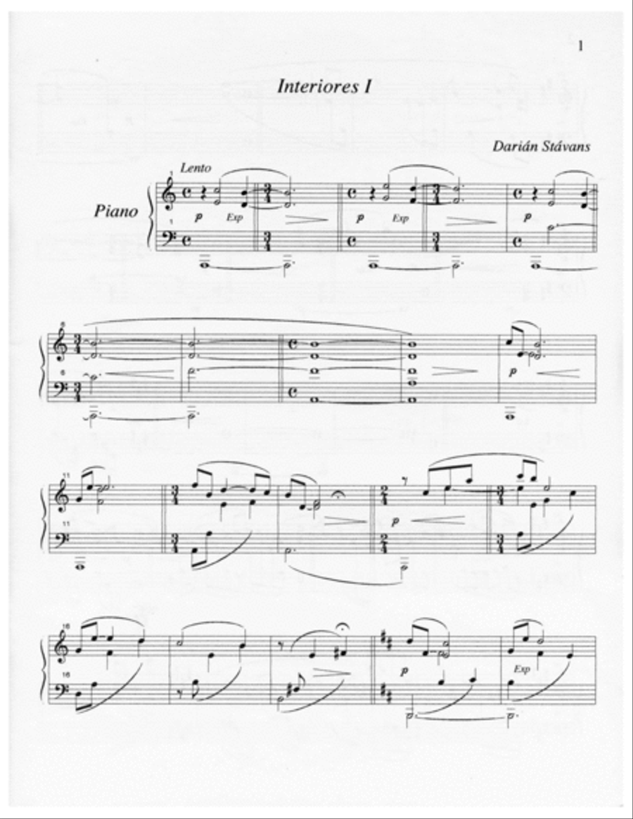 Interiores Piano Solo scores gallery preview page 2
