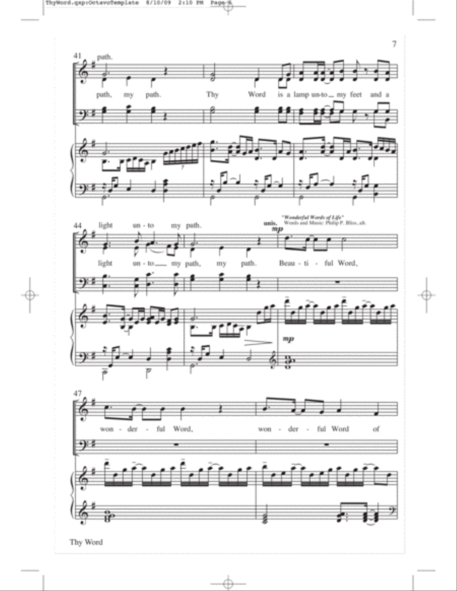 Thy Word Thy Word Choir scores gallery preview page 7