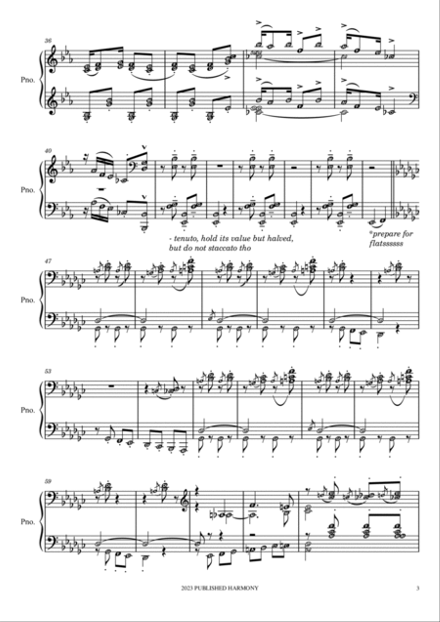 Golliwog's Cakewalk (Grade 8) DEBUSSY Advanced Piano Sheet Music with note names Piano Method scores gallery preview page 3