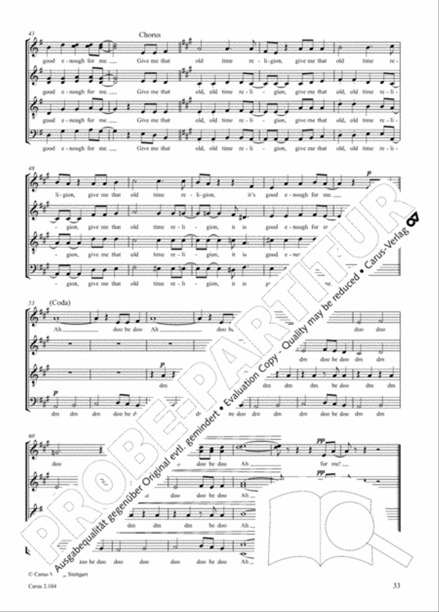 Hallelujah. Gospels and Spirituals for mixed choir Mixed Choir scores gallery preview page 21