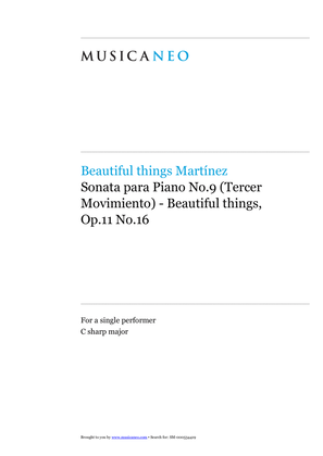 Sonata para Piano No.9 (Tercer Movimiento)-Beautiful things Op.11 No.16