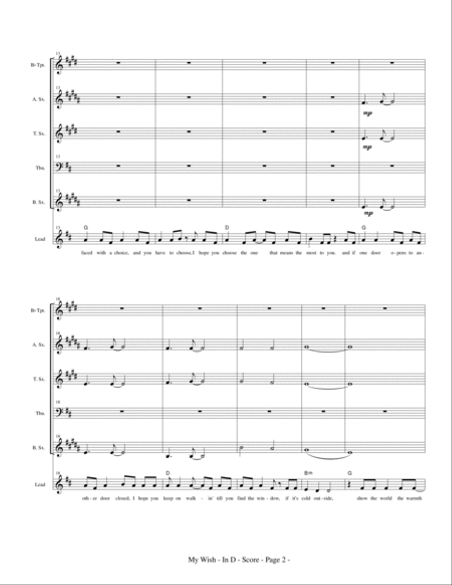My Wish Large Ensemble scores gallery preview page 4