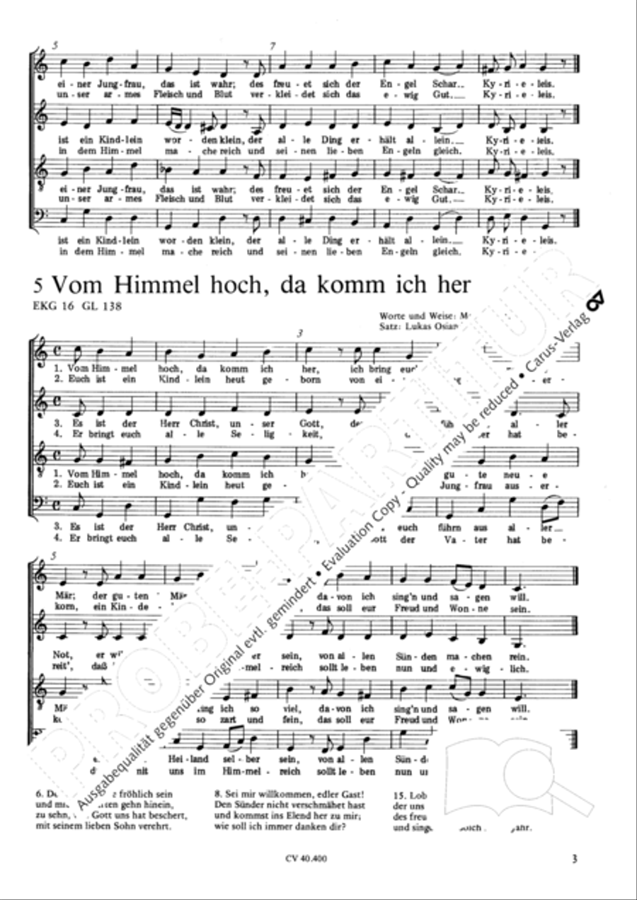 Kantionalsatze zu Weihnachten I Score scores gallery preview page 3