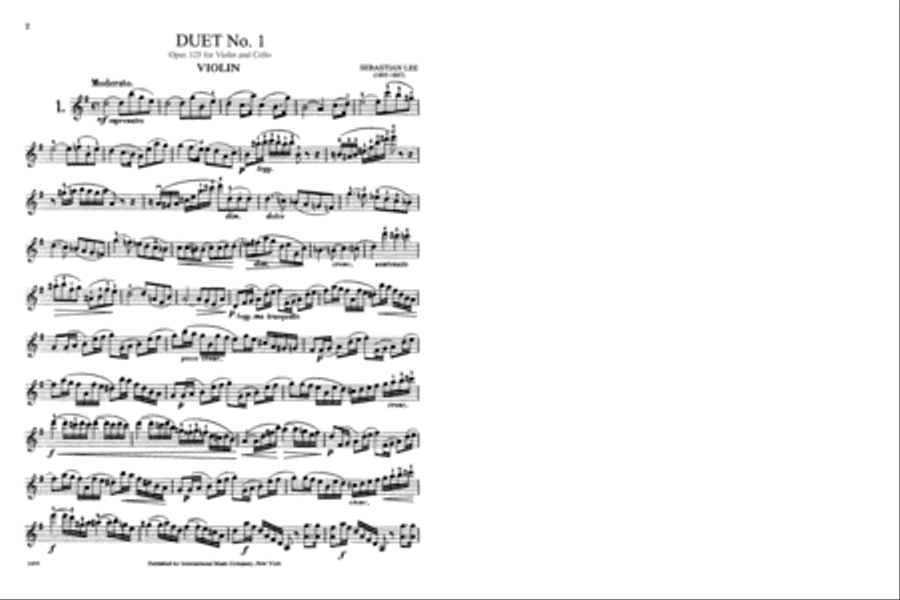 Duet No. 1 In G Major, Opus 125 Cello scores gallery preview page 2