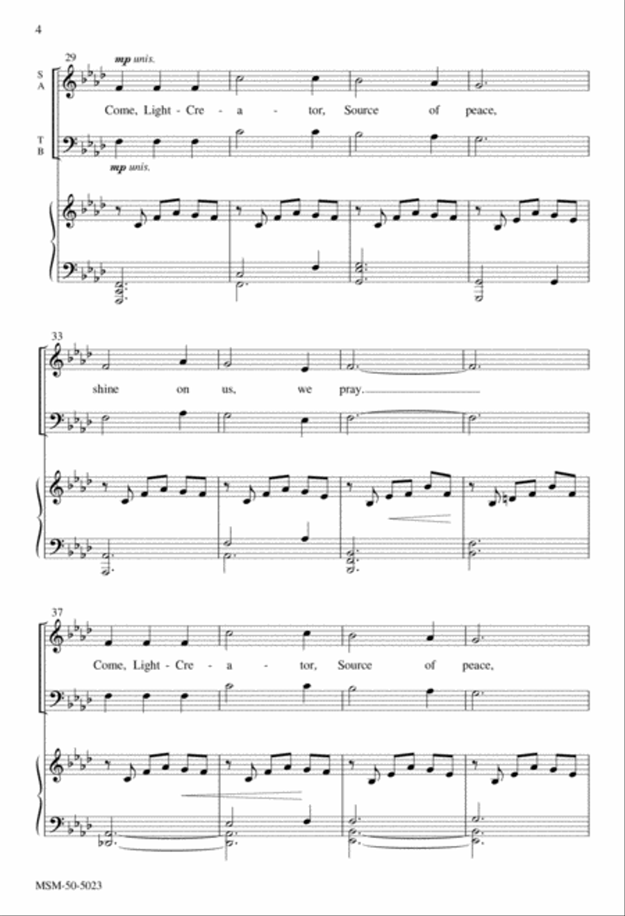 Come, Dove of Heaven Come, Dove of Heaven 4-Part scores gallery preview page 4