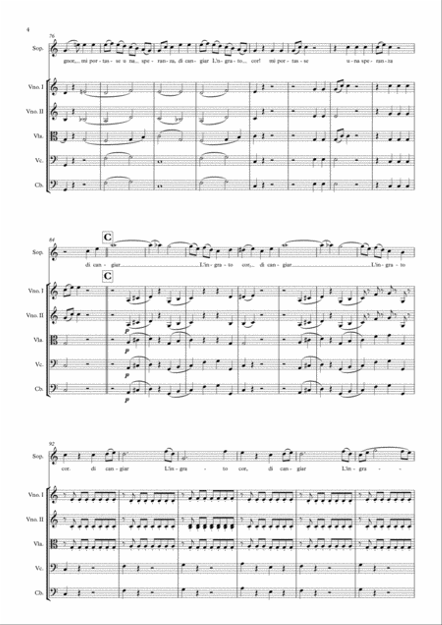 Le Nozze di Figaro - Dove Sono - W.A.Mozart Small Ensemble scores gallery preview page 5