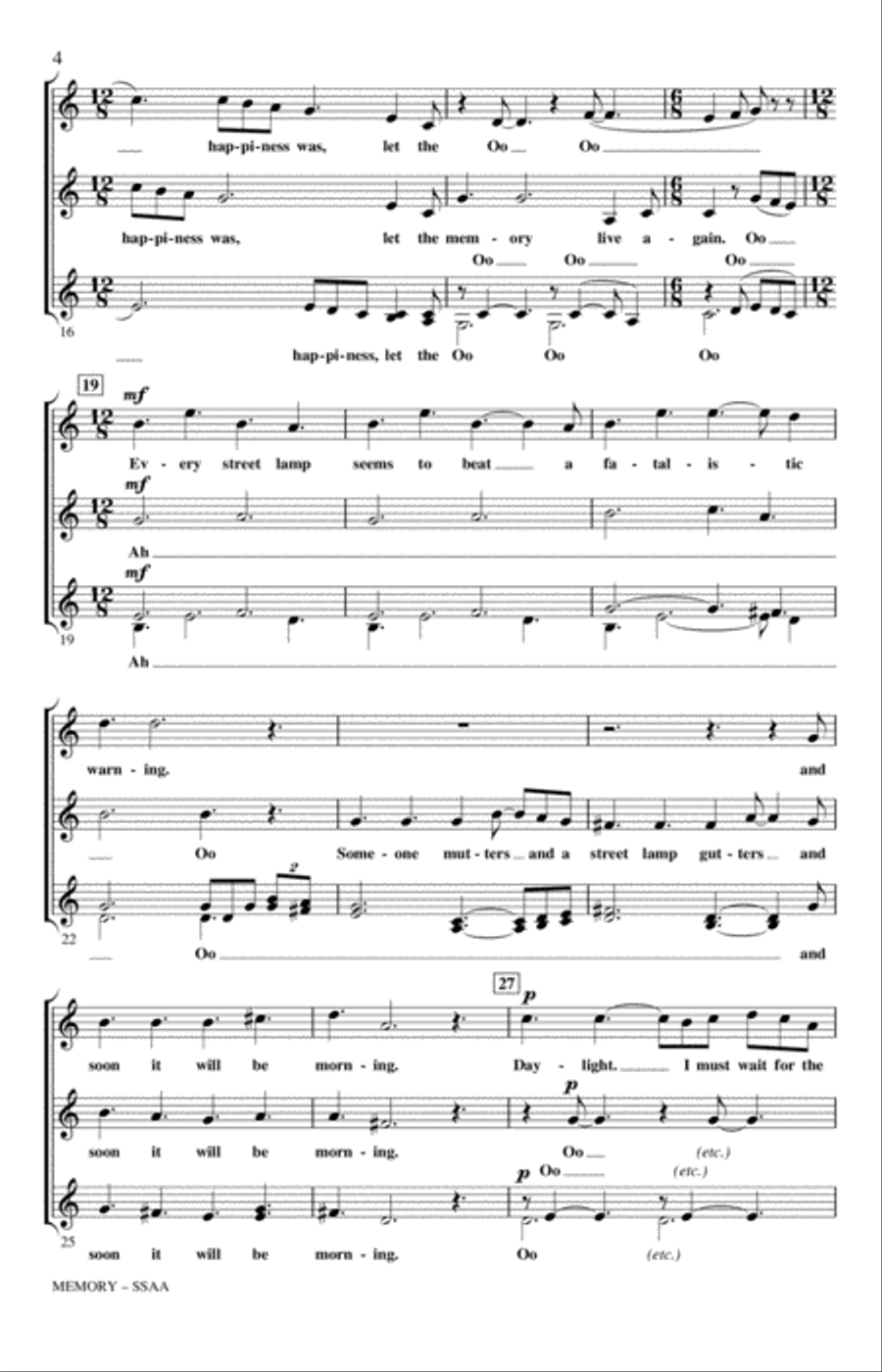 Memory (from Cats) (arr. Philip Lawson) SSAA scores gallery preview page 3