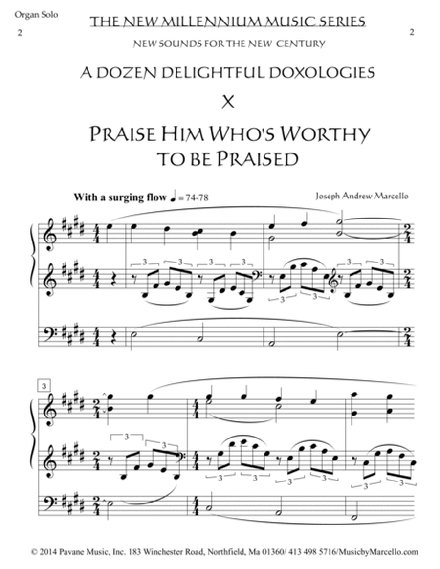 Delightful Doxology X - Praise Him Who's Worthy to Be Praised - Organ (E) image number null