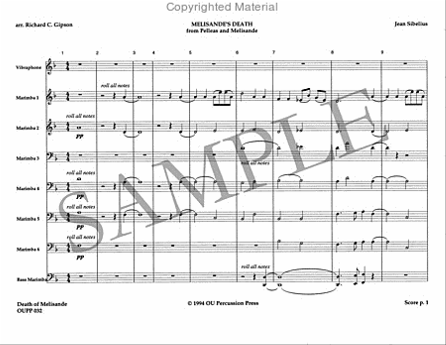 Melisande's Death Percussion Ensemble scores gallery preview page 2