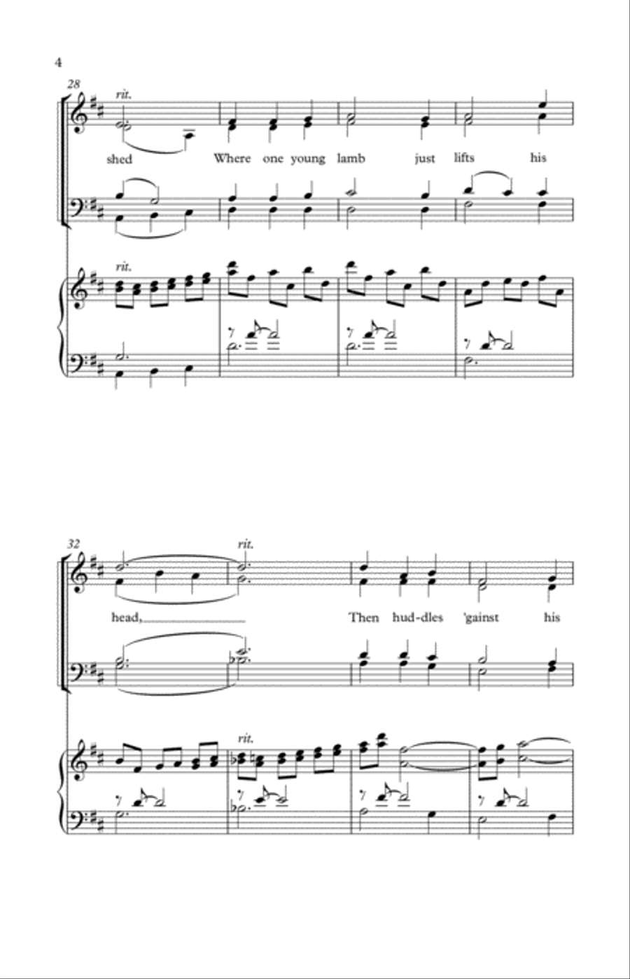 The Christmas Silence 4-Part scores gallery preview page 4