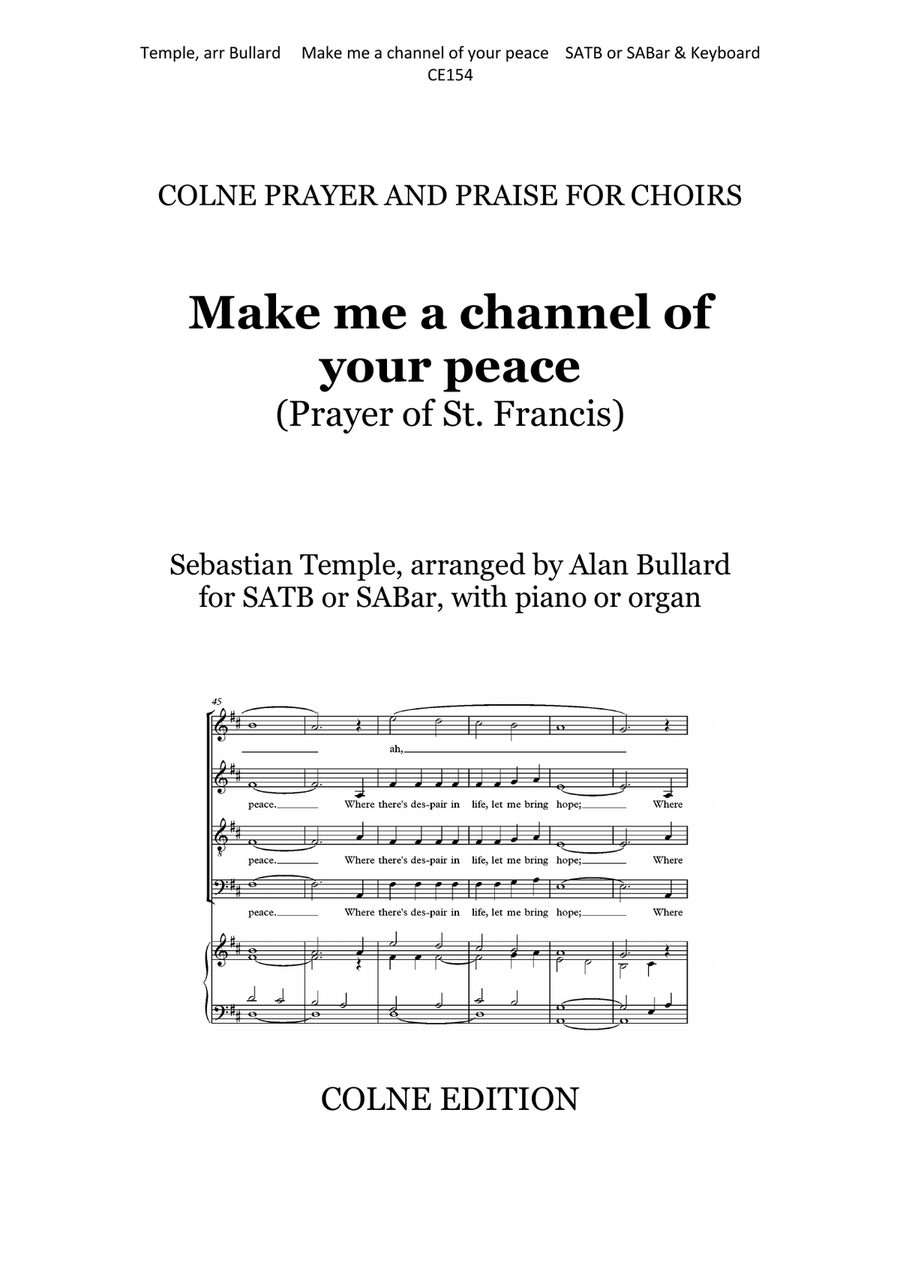 Make Me A Channel Of Your Peace (prayer Of St. Francis) 4-Part scores gallery preview page 1