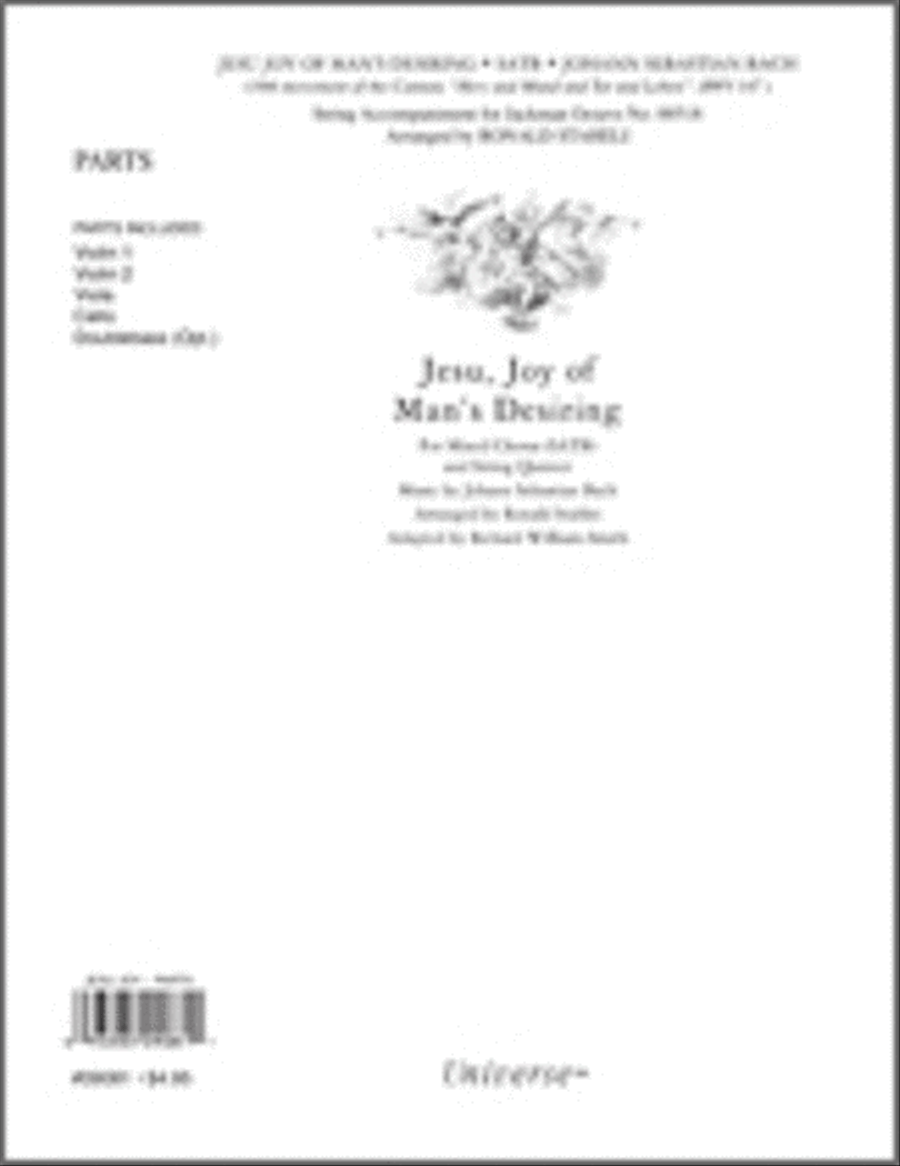 Jesu Joy of Man's Desiring - String Quartet Parts String Quartet scores gallery preview page 1
