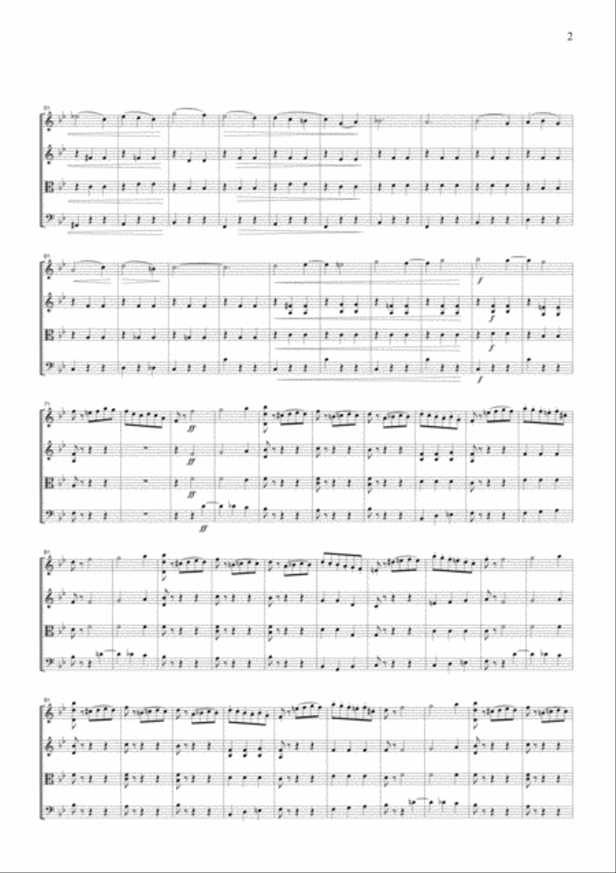Tchaikowsky Waltz from The Sleeping Beauty, for string quartet, CT003 String Quartet scores gallery preview page 2
