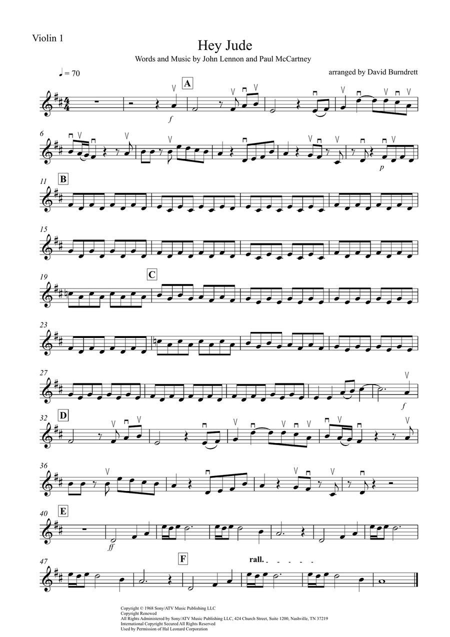 Hey Jude String Quartet scores gallery preview page 5