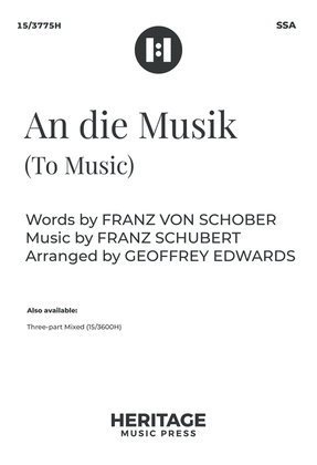 Book cover for An die Musik