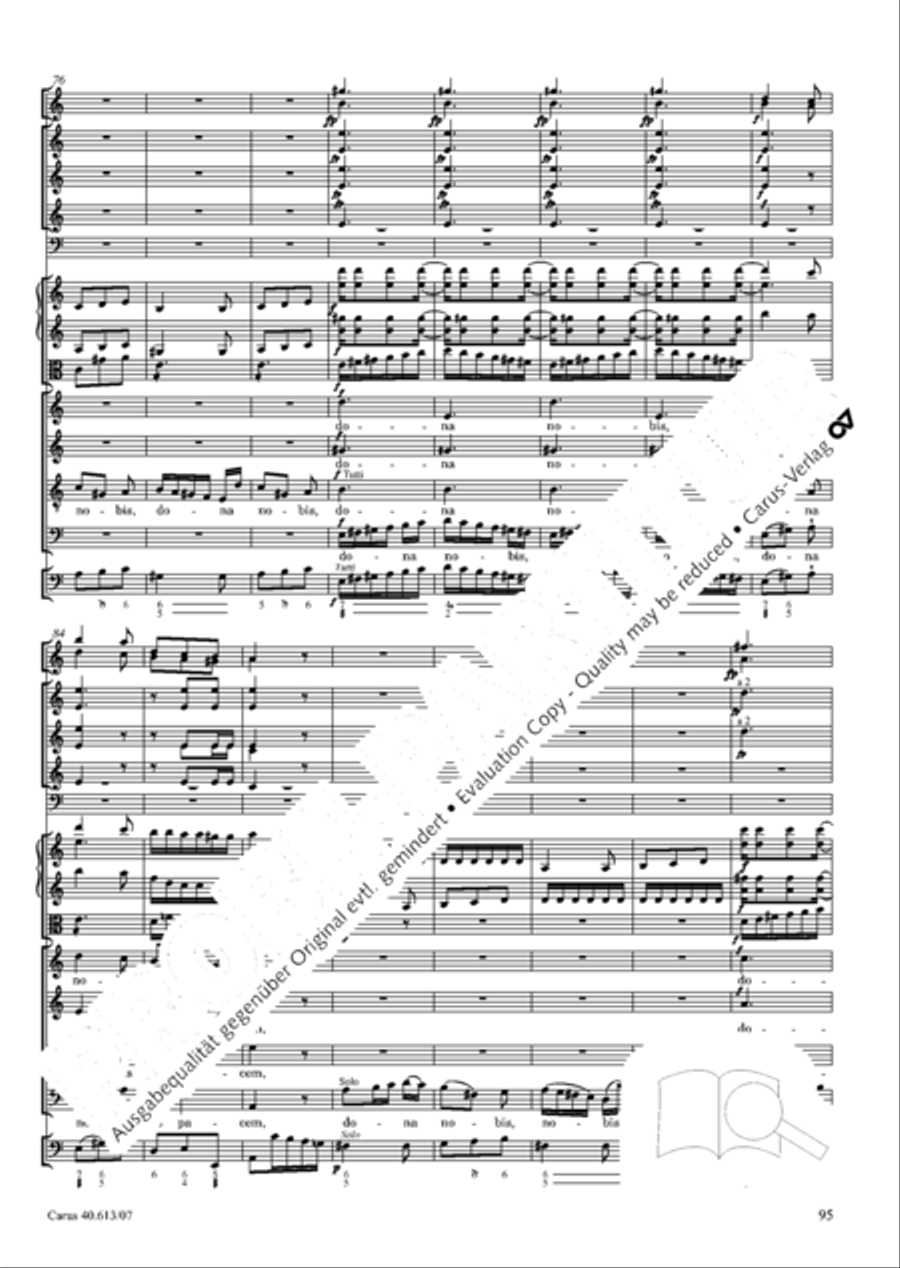 Mass in C (Missa in C) 4-Part scores gallery preview page 102