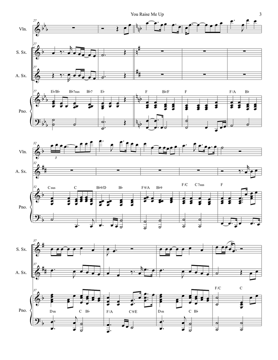 You Raise Me Up You Raise Me Up Woodwind Duet scores gallery preview page 3
