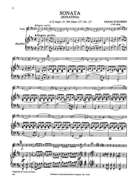 Sonatina In D Major, Opus 137