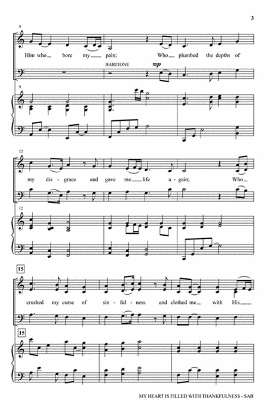 My Heart Is Filled with Thankfulness 3-Part scores gallery preview page 3
