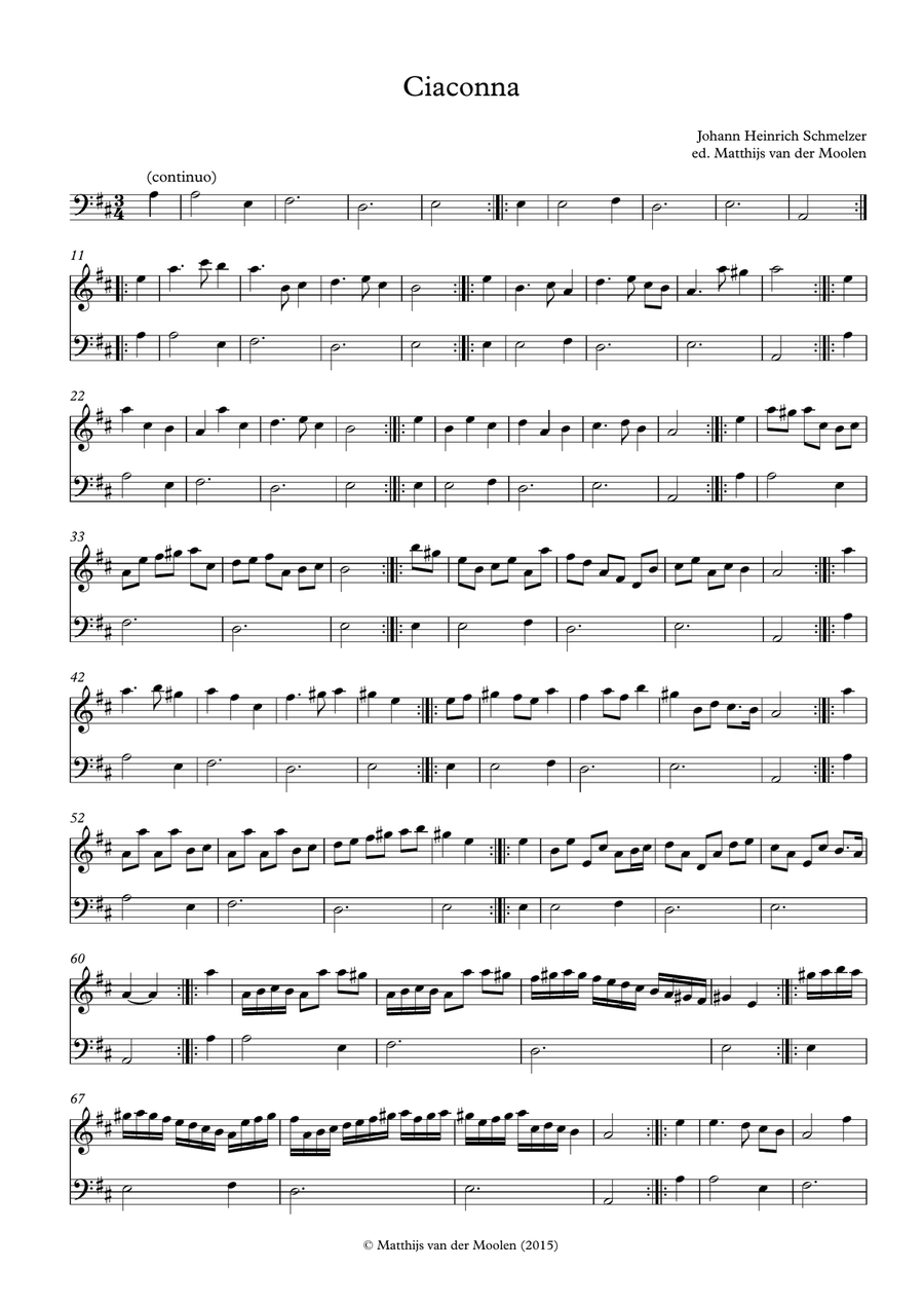 Ciaconna in A Ciaconna in A String Duet scores gallery preview page 2