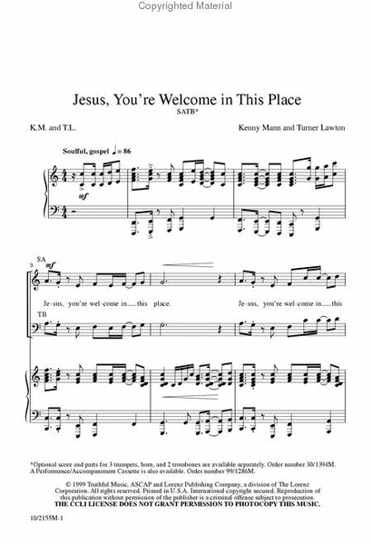 Jesus, You're Welcome in this Place image number null