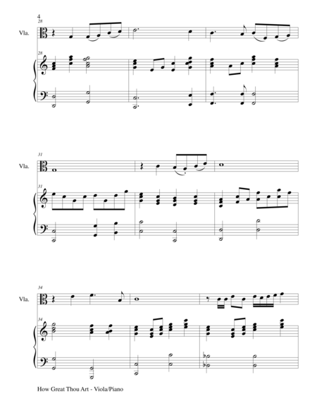 HOW GREAT THOU ART (Viola/Piano and Viola Part)