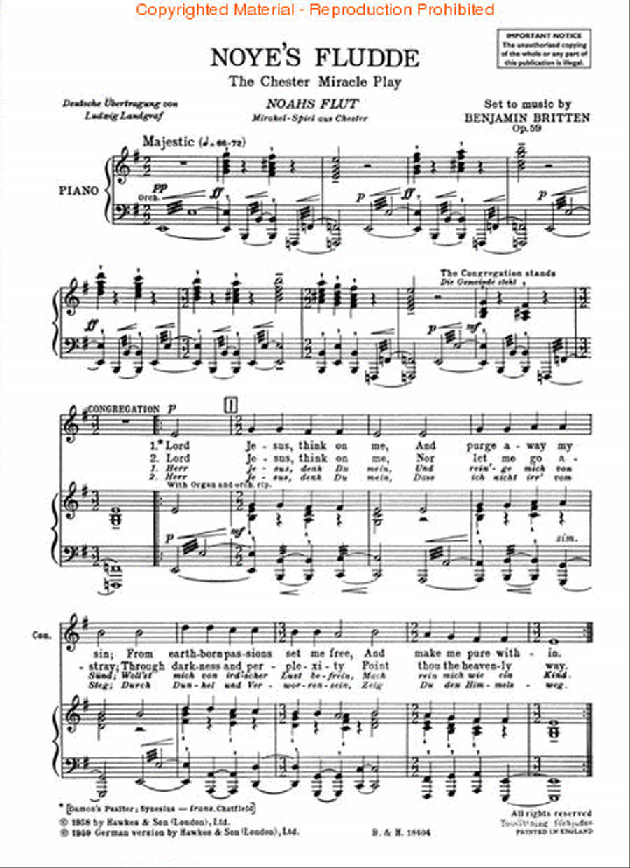 Noye's Fludde, Op. 59 Choir scores gallery preview page 2