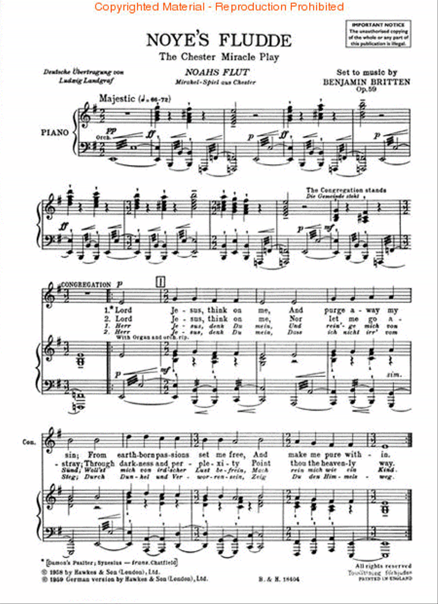 Noye's Fludde, Op. 59 Noye's Fludde, Op. 59 Choir scores gallery preview page 2