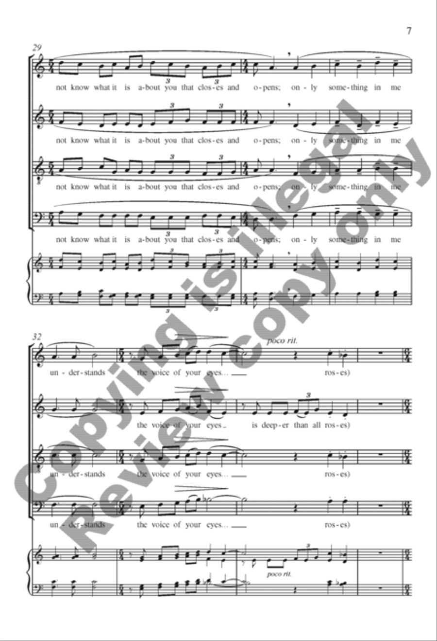 Sometimes I Feel Alive: 3. somewhere I have never travelled Divisi scores gallery preview page 14