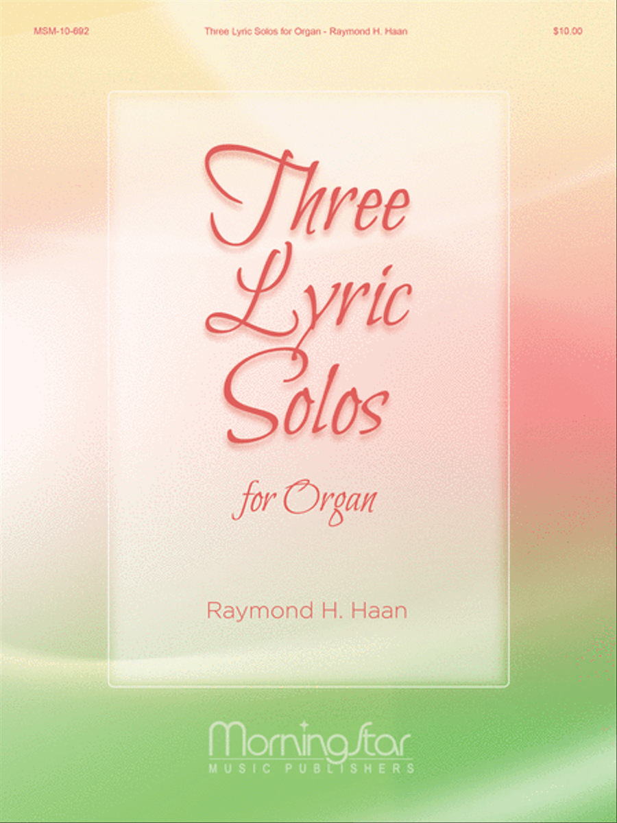 Three Lyric Solos for Organ Organ Solo scores gallery preview page 1