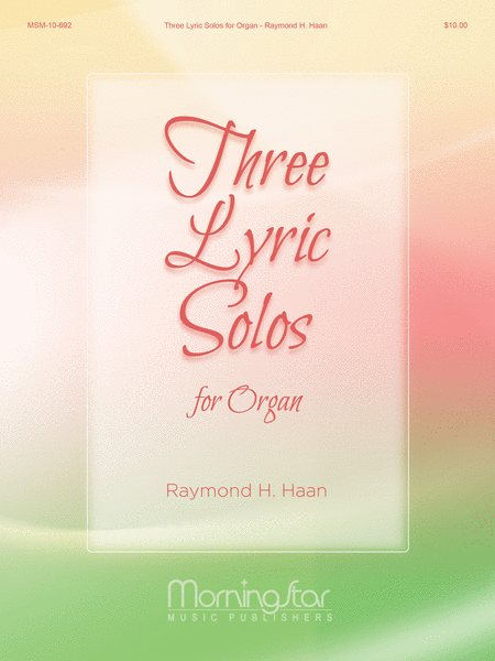 Three Lyric Solos for Organ (Includes Organ Hymn) image number null