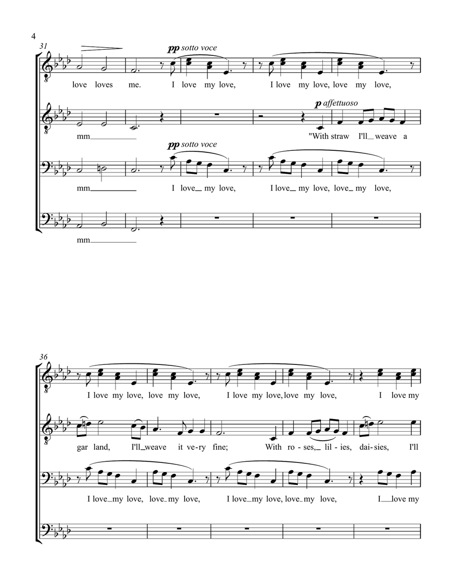 I Love my Love TTBB scores gallery preview page 4