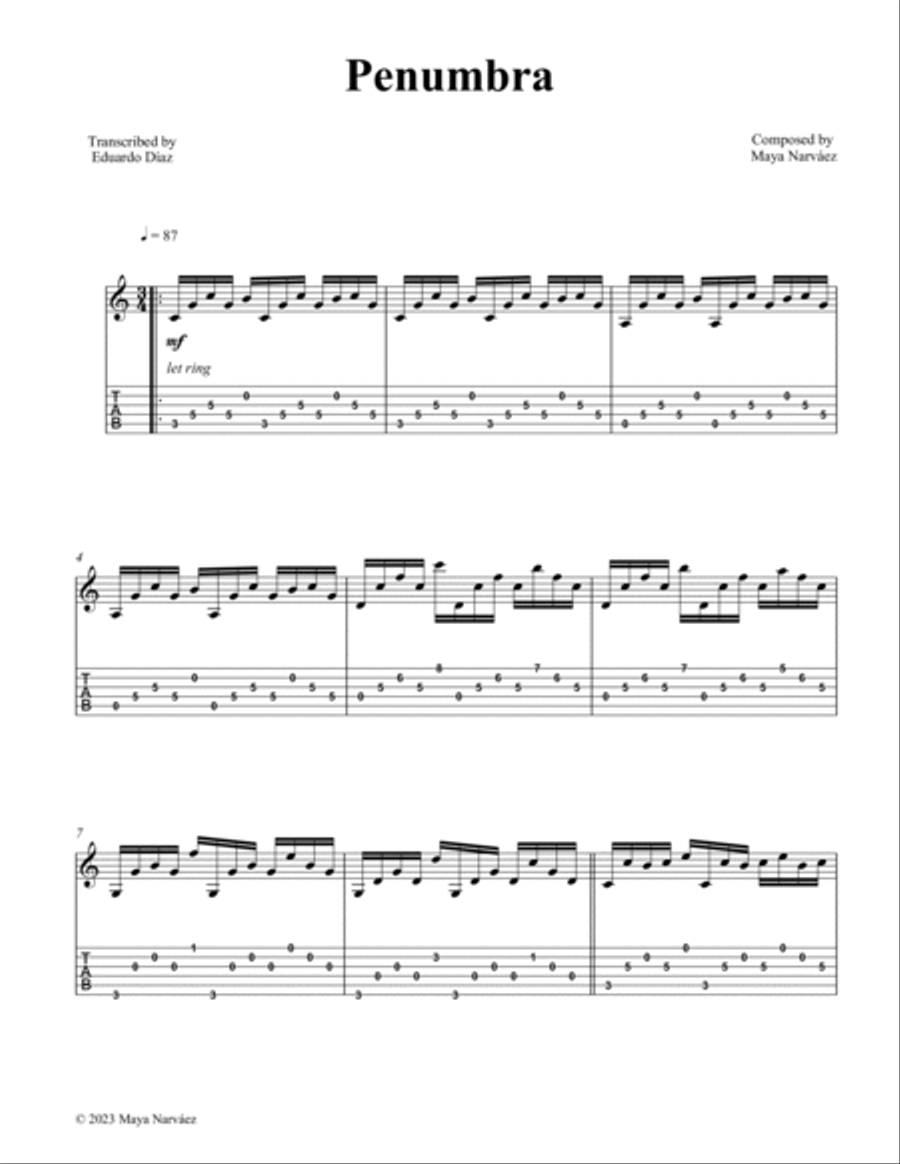 Penumbra Acoustic Guitar scores gallery preview page 2