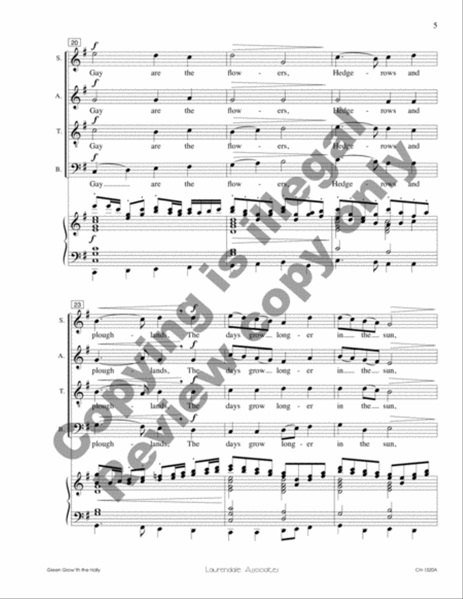 Green Grow'th the Holly Green Grow'th the Holly 4-Part scores gallery preview page 5