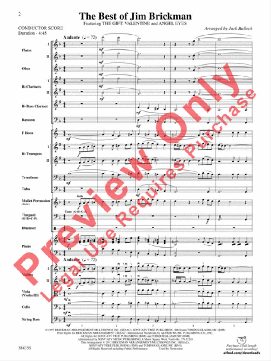 The Best of Jim Brickman Full Orchestra scores gallery preview page 3